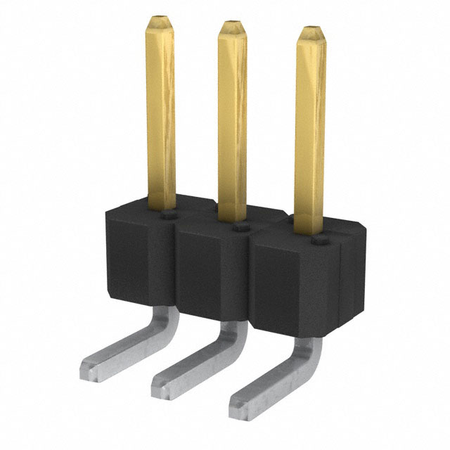 Connector Header Through Hole, Right Angle 3 position 0.100