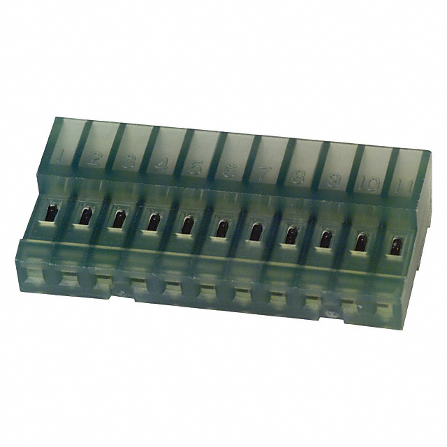 11 Position Rectangular Receptacle Connector IDC Tin 28 AWG