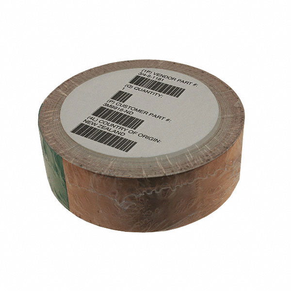3M™ Copper Foil Tape 1181, 1 in x 18 yd (25.4 mm x 16.5 m), 9/Case