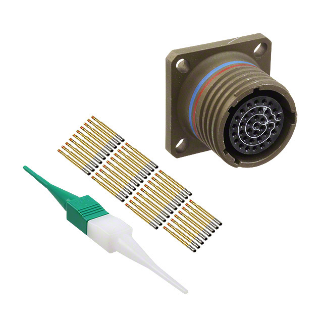 37 Position Circular Connector Receptacle, Female Sockets Crimp