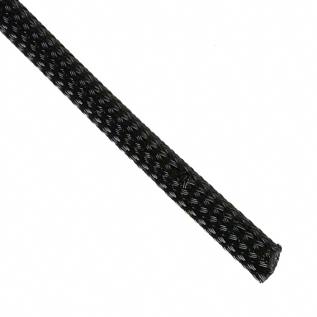 Alpha Wire G110NF18 BK005 6.35mm ID, Black Pet Expandable Cable Sleeve