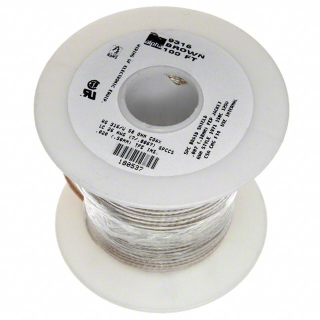 Alpha Wire - 3050 BL005 - Hook-Up Wire, 24 AWG, 7x32, 0.016 in