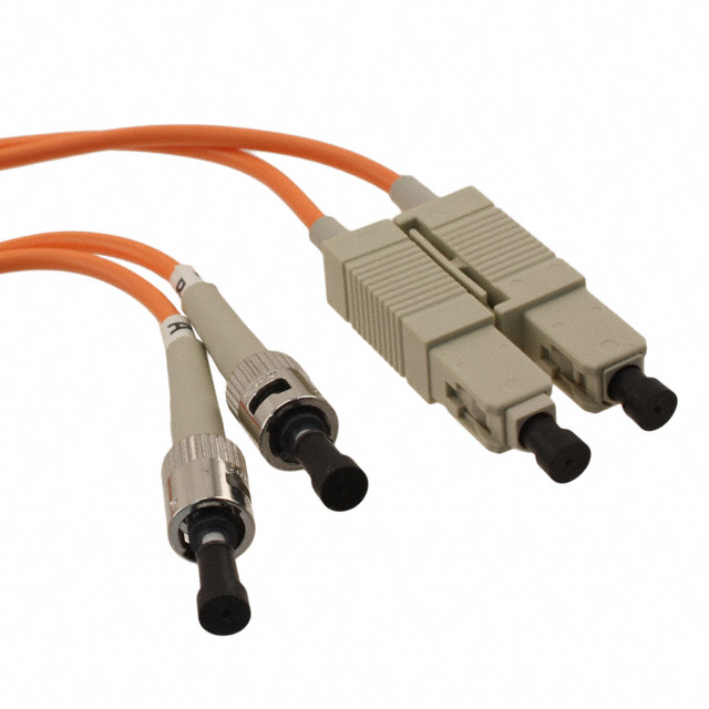 Cable Fiber Optic SC Duplex To ST (2) 62.5/125 9.8' (3.0m)