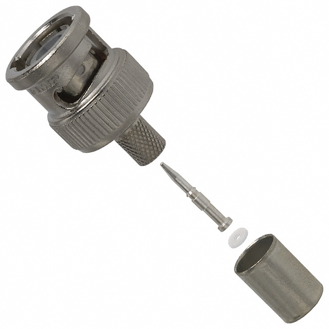 BNC Connector Plug, Male Pin 50 Ohms Free Hanging (In-Line) Crimp