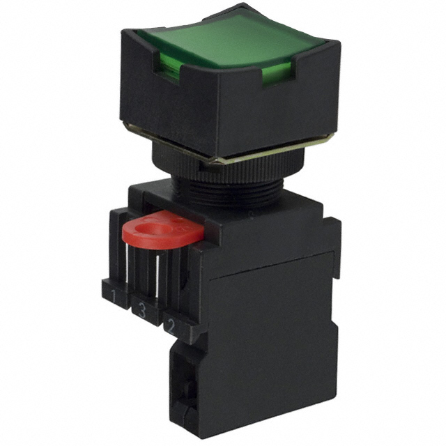 Pushbutton Switch SPST-NO Standard, Illuminated Panel Mount, Front