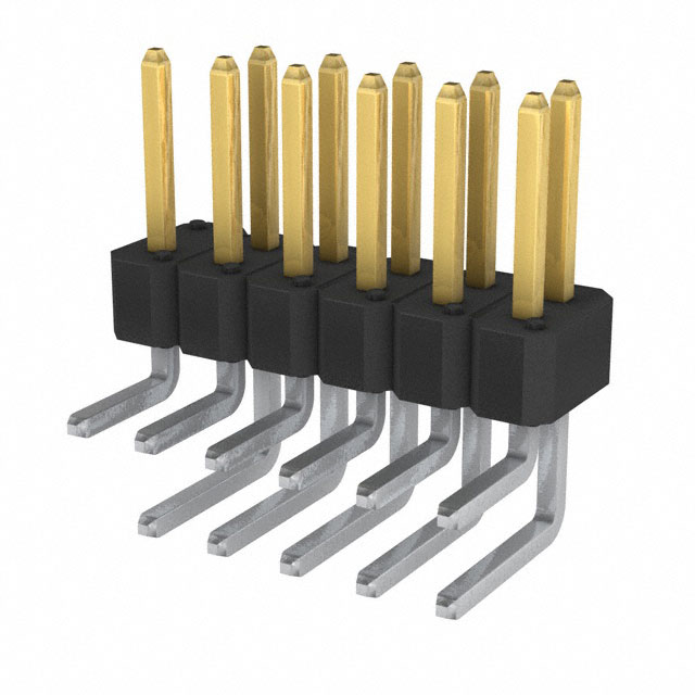 Connector Header Through Hole, Right Angle 12 position 0.100