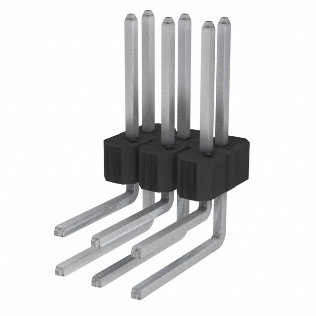 Connector Header Through Hole, Right Angle 6 position 0.100