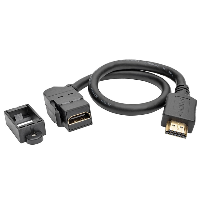디바이스마트,케이블/전선 > 영상/음향 케이블 > HDMI/DVI 케이블,,P162-001-KPA-BK,CABLE F-M HDMI-A 1' SHLD / Digi-Key Part Number : TL1041-ND
