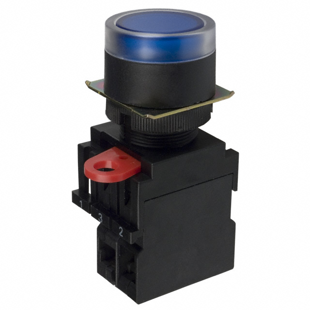 Pushbutton Switch SPST-NO Standard, Illuminated Panel Mount, Front