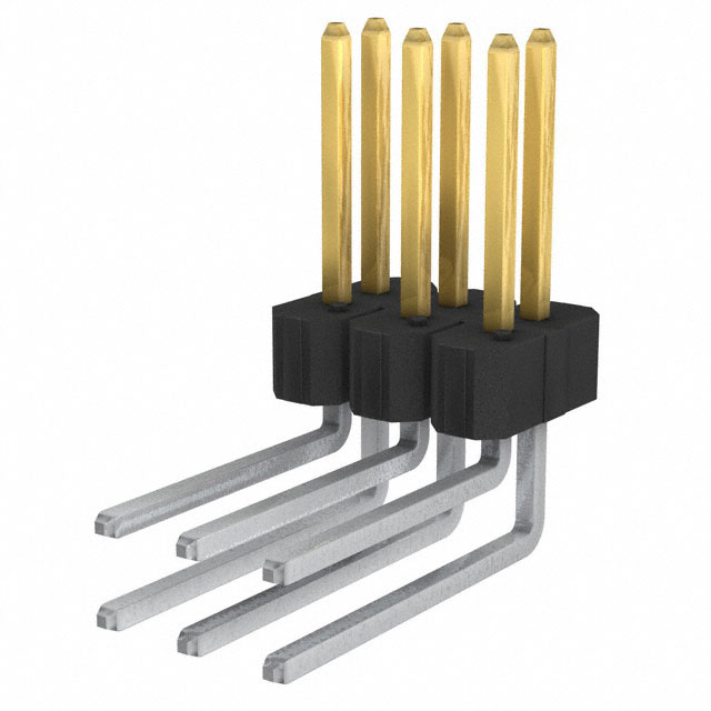 Connector Header Through Hole, Right Angle 6 position 0.100