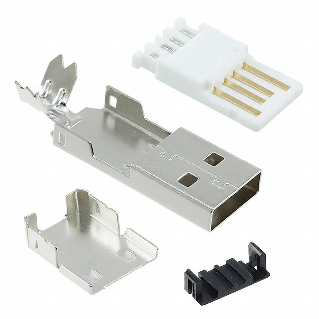 USB-A (USB TYPE-A) USB 1.1 Plug Connector 4 Position Free Hanging (In-Line)