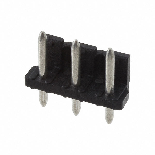 3 Position Terminal Block Header, Male Pins, Partial Shroud 0.197