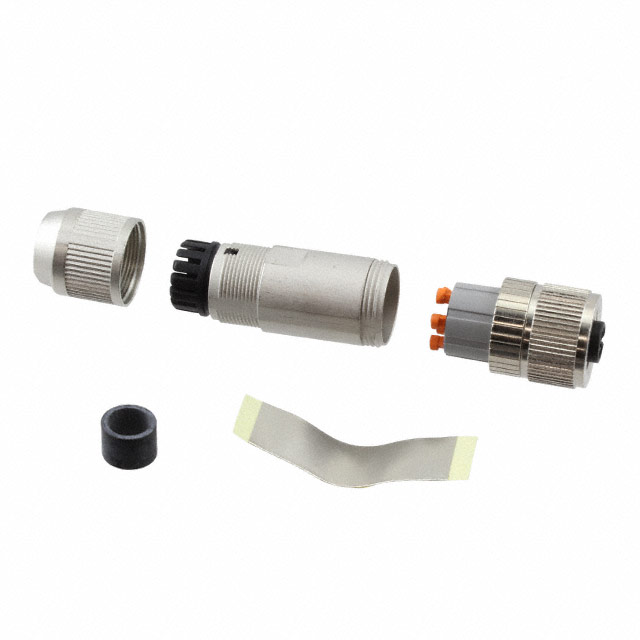 5 Position Circular Connector Receptacle, Female Sockets Spring-Cage