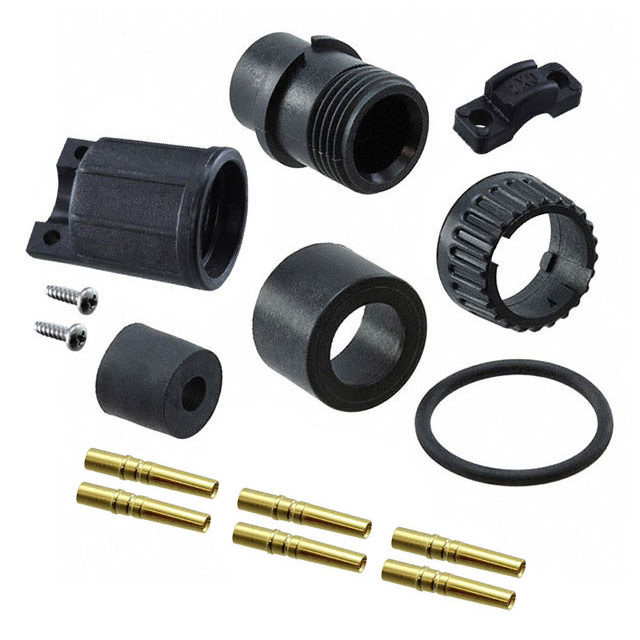 6 Position Circular Connector Plug, Female Sockets Crimp