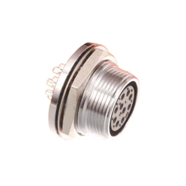 10 Position Circular Connector Receptacle, Female Sockets Solder Cup