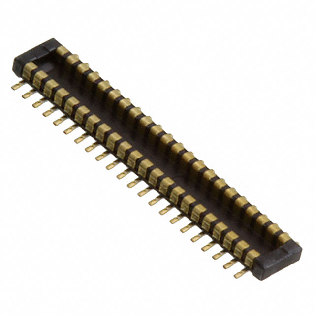 40 Position Connector Plug, Outer Shroud Contacts Surface Mount Gold