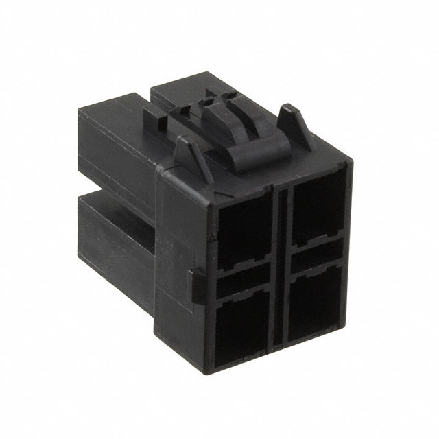 4 Rectangular Connectors - Housings Socket Black 0.312 (7.92mm)
