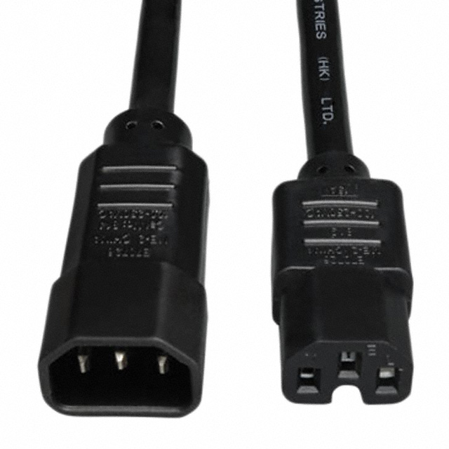 P018-003 Cable de cable de alimentación de la computadora de Tripp Lite de 3 pies C14 a C15 de servicio pesado 16A 14AWG 3 &#39;