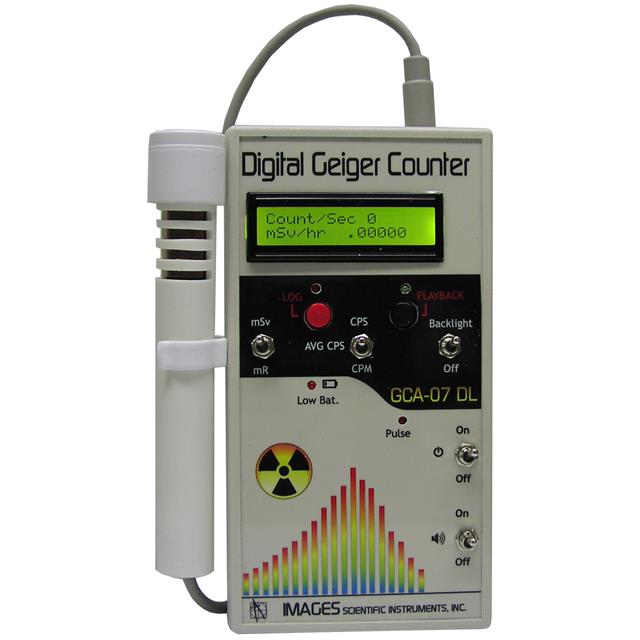 GCA-07W-C Professional Digital Geiger Counter - Radiation Monitor - with  External Wand - ANSI Certification Ready- 0.001 mR/hr Resolution - 350  mR/hr