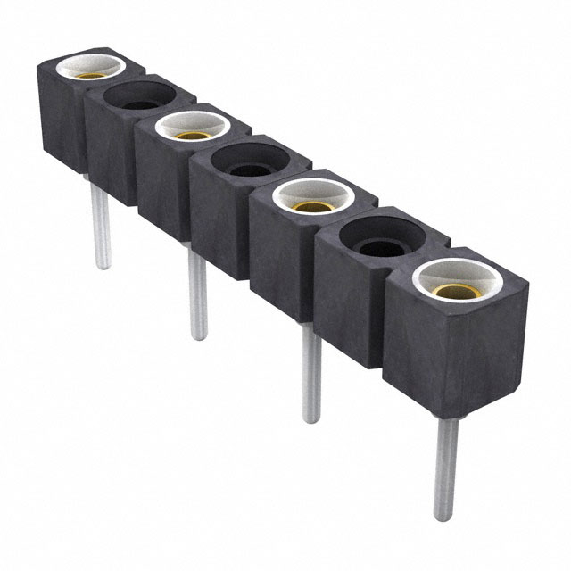 4 Position Socket Connector 0.200 (5.08mm) Through Hole Gold
