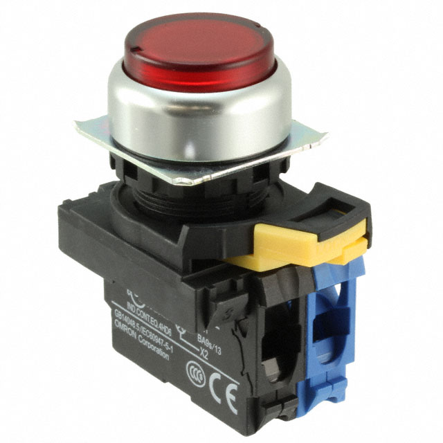 Pushbutton Switch SPST-NO Standard, Illuminated Panel Mount, Front