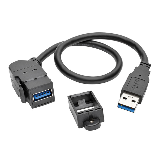 디바이스마트,케이블/전선 > USB 케이블 > USB 케이블(미분류),,U324-001-KPA-BK,CABLE A RCPT TO A PLUG 1' / Digi-Key Part Number : TL1076-ND