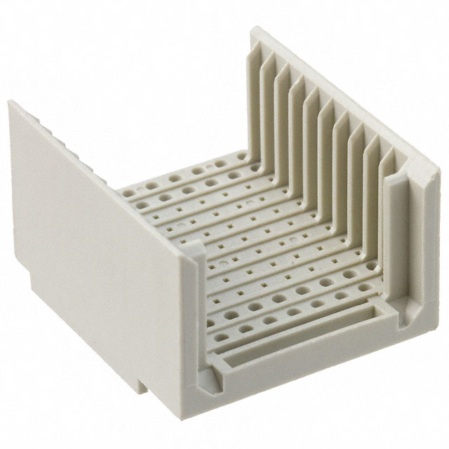 110 Position Shroud for Male Pins Connector Gray Through Hole Hard Metric, Type F