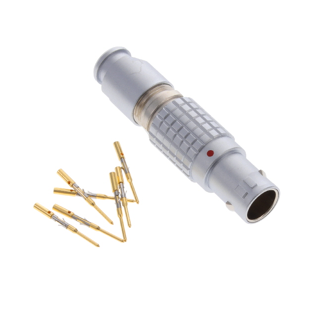 7 Position Circular Connector Plug, Male Pins Crimp