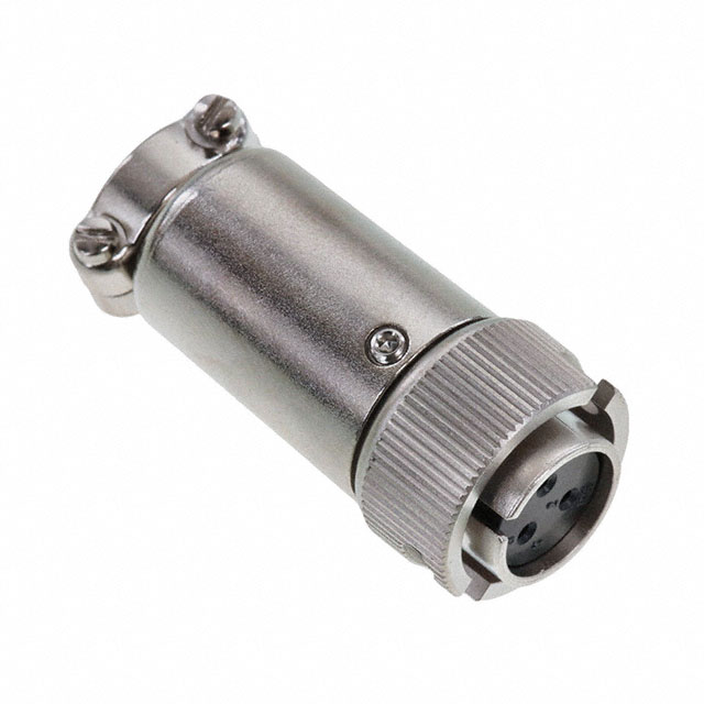 3 Position Circular Connector Plug, Female Sockets Solder Cup