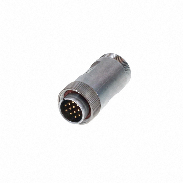 12 Position Circular Connector Plug, Male Pins Solder Cup