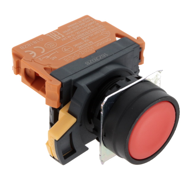 Pushbutton Switch SPST-NC Standard Panel Mount, Front