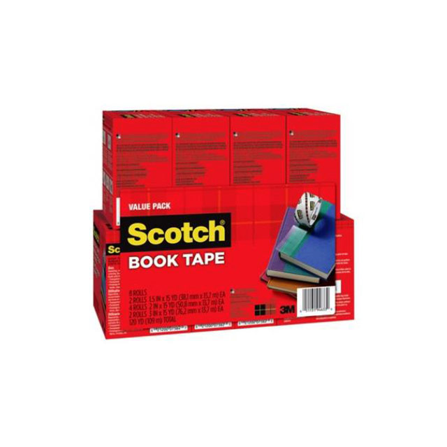 Book Tape Tape Kit Includes 845 Consisting of Rolls (8)