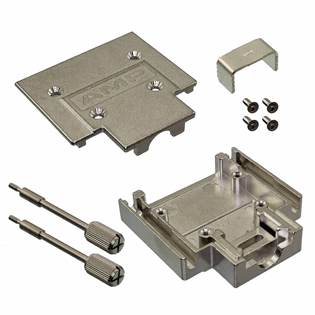 40 Position Two Piece Backshell Connector Silver 180° Shielded