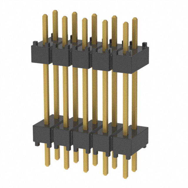 10 Position Header Spacer Connector 0.100 (2.54mm) Gold Through Hole