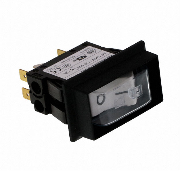 Circuit Breaker Thermal 6A 240 V AC 60 V DC Rocker Panel Mount