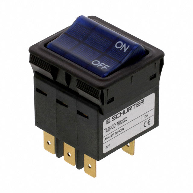 Circuit Breaker Thermal 10A 240 V AC DC Rocker Panel Mount