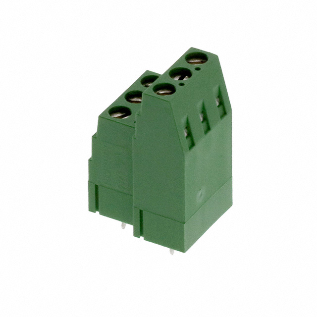 3 Position Wire to Board Terminal Block Horizontal with Board 0.200 (5.08mm) Through Hole