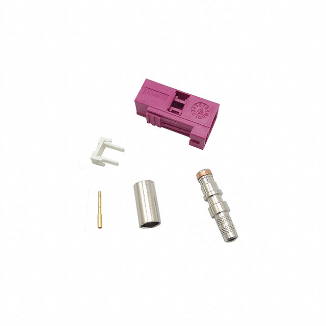 SMB, Fakra Connector Jack, Female Socket 50 Ohms Free Hanging (In-Line) Crimp