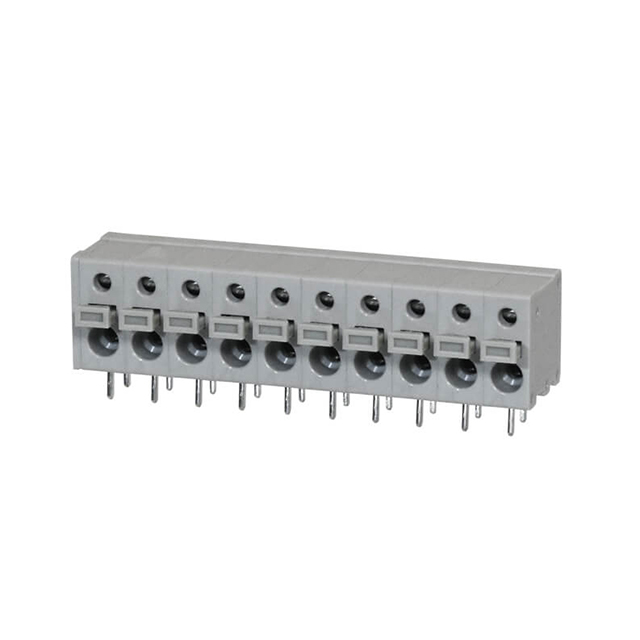 10 Position Wire to Board Terminal Block Horizontal with Board 0.197 (5.00mm) Through Hole