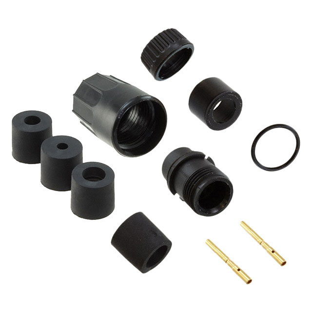 2 Position Circular Connector Plug, Female Sockets Crimp