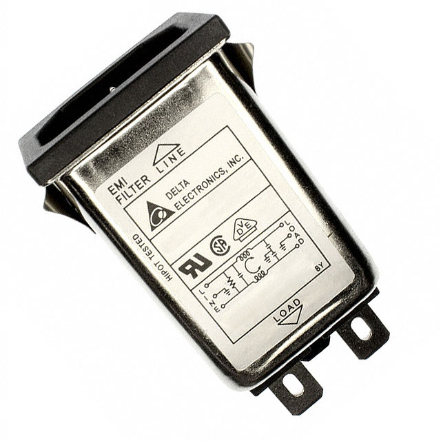 Power Entry Connector Receptacle, Male Blades IEC 320-C14 Panel Mount, Snap-In
