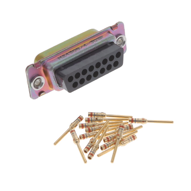 15 Position D-Sub Plug, Male Pins Connector
