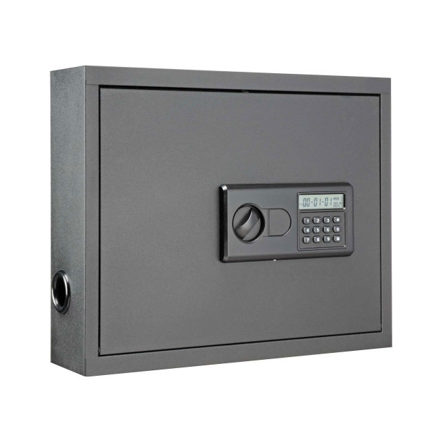 Gray Steel Laptop Security Cabinet, Wall Mount