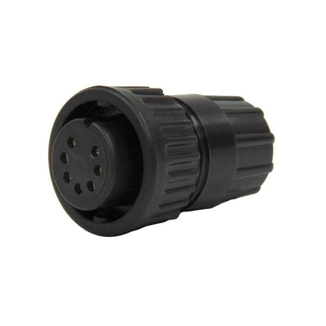 7 Position Circular Connector Plug, Female Sockets Crimp