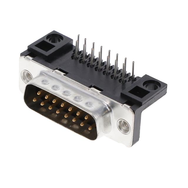 15 Position D-Sub Plug, Male Pins Connector