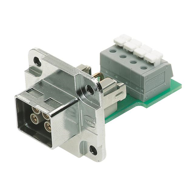 4 Position Rectangular Connector Cage Clamp 12-20 AWG