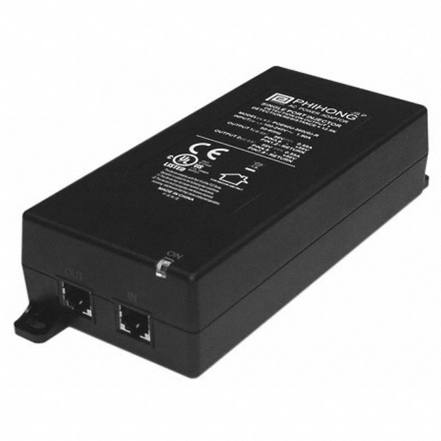 24V Power Over Ethernet (POE) 1 Port Passive Injector 10/100/1000 Mbps Data Rate