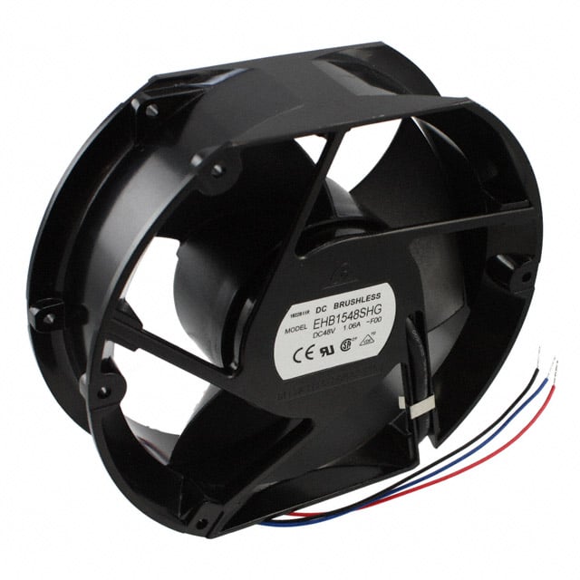 Fan Tubeaxial 48VDC Rectangular/Rounded - 172mm L x 150mm H Ball 347.1 CFM (9.72m3/min) 3 Wire Leads