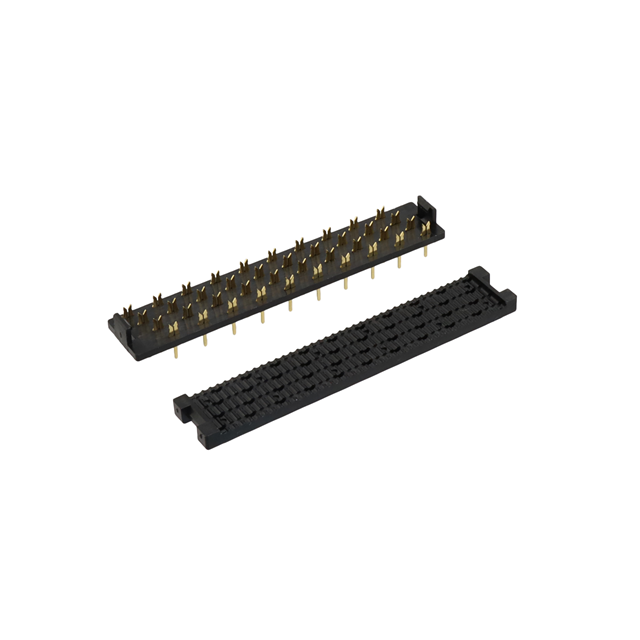 40 Position Ribbon Cable Connector Black IDC 28 AWG Through Hole