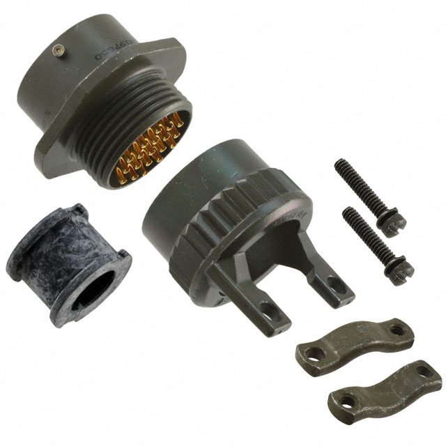 19 Position Circular Connector Receptacle, Male Pins Solder Cup